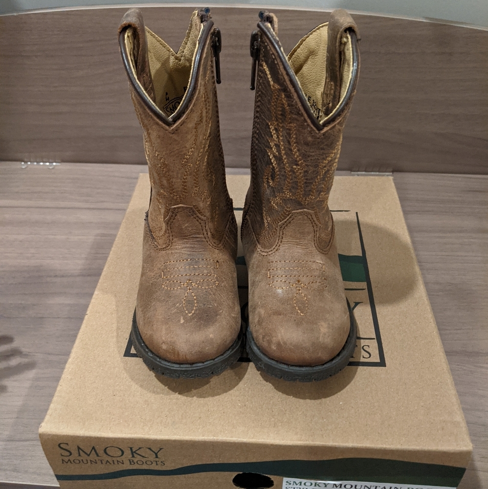 Toddler Distressed Brown Cowboy Boots
